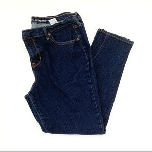 Old Navy Dark Wash Blue Curvy Mid-rise Straight Jeans Size 14 Short